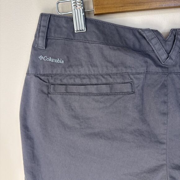 Columbia Gray Women’s Cotton Chino Shorts Size 8 Outdoor Hiking Casual - Picture 5 of 11